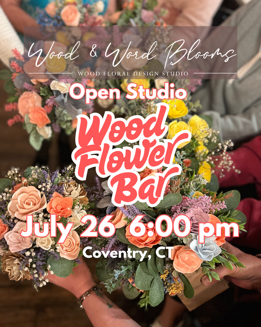 Studio Flower Bar Workshops (including the Book Bouquet)
