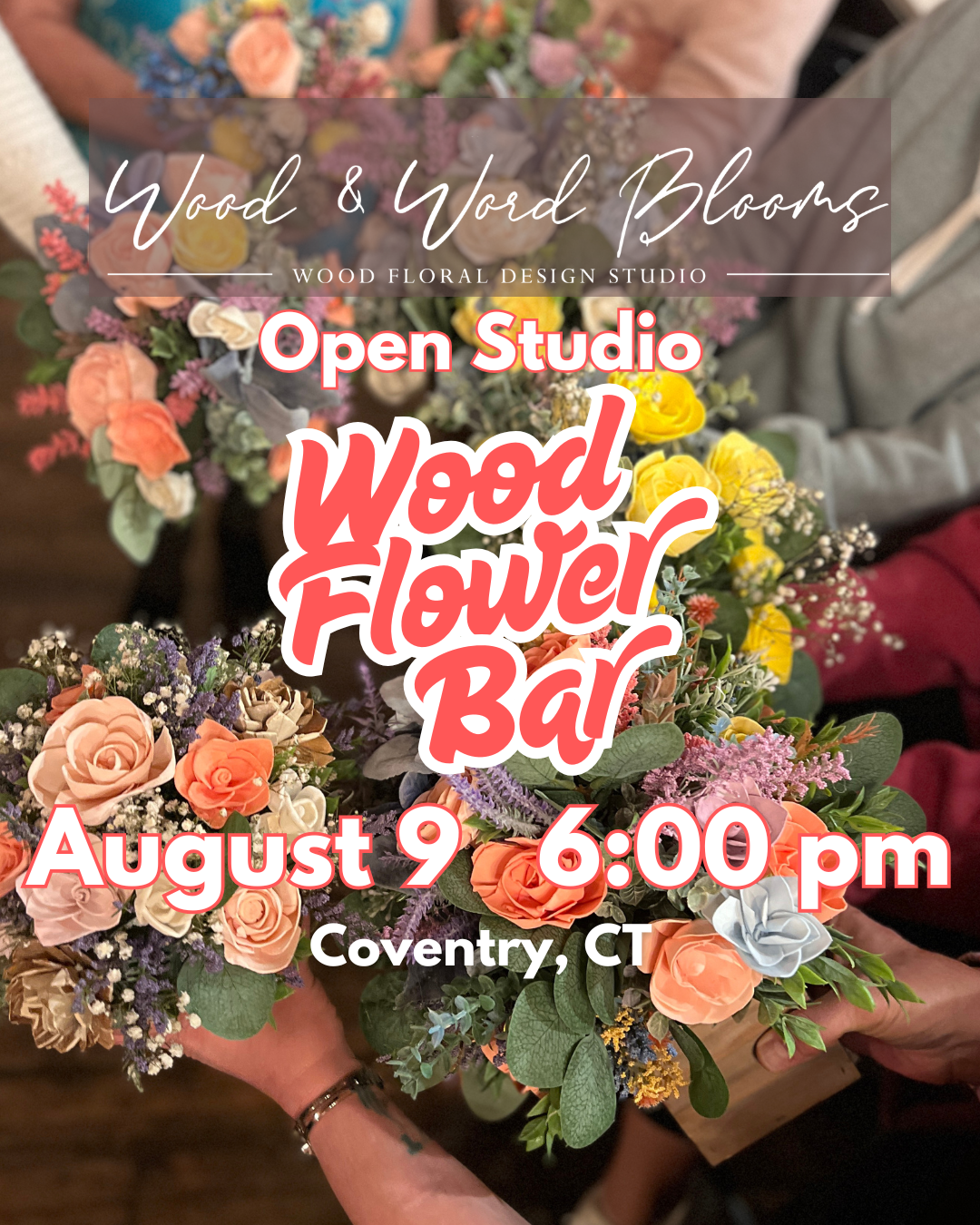 Studio Flower Bar Workshops (including the Book Bouquet)