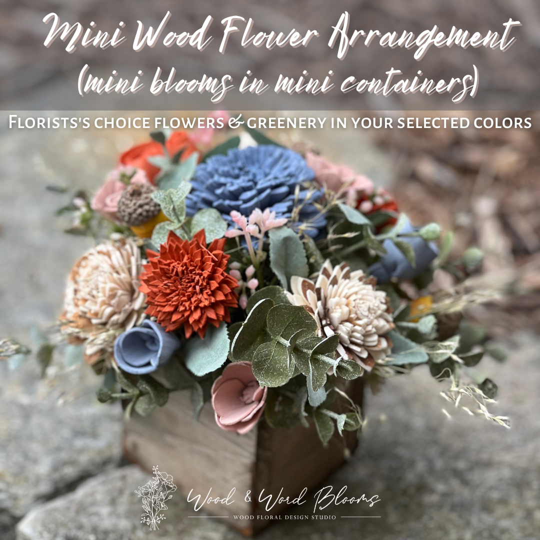 Florist's Choice: Mini Wood Flower Arrangement