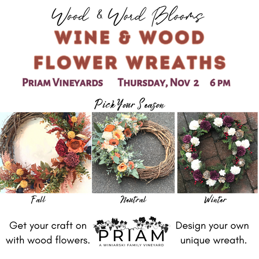 Wine & Wreath Workshop at Priam Vineyard 11/2