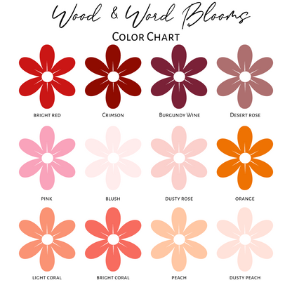 Custom Dyed Wood Flower Assortment (perfect for crafting)