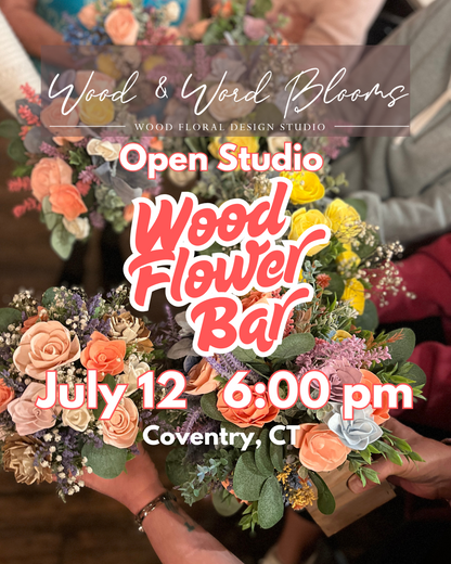 Studio Flower Bar Workshops (including the Book Bouquet)