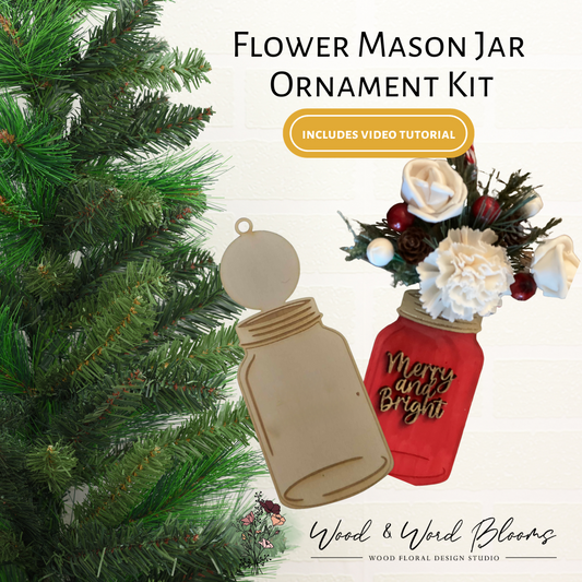 Flower Mason Jar Ornament Kit