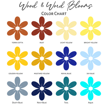 Custom Dyed Wood Flower Assortment (perfect for crafting)