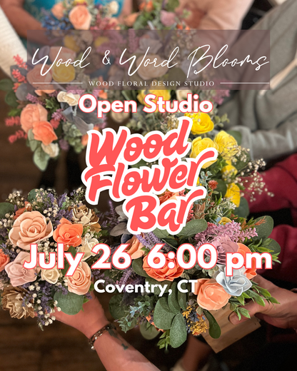 Studio Flower Bar Workshops (including the Book Bouquet)