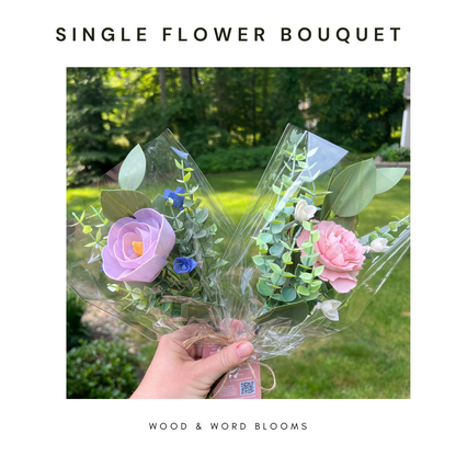 Single Wood Flower Bouquet (Florist's Choice)