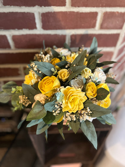 The Memory Blooms Box | Wood Flower Arrangement