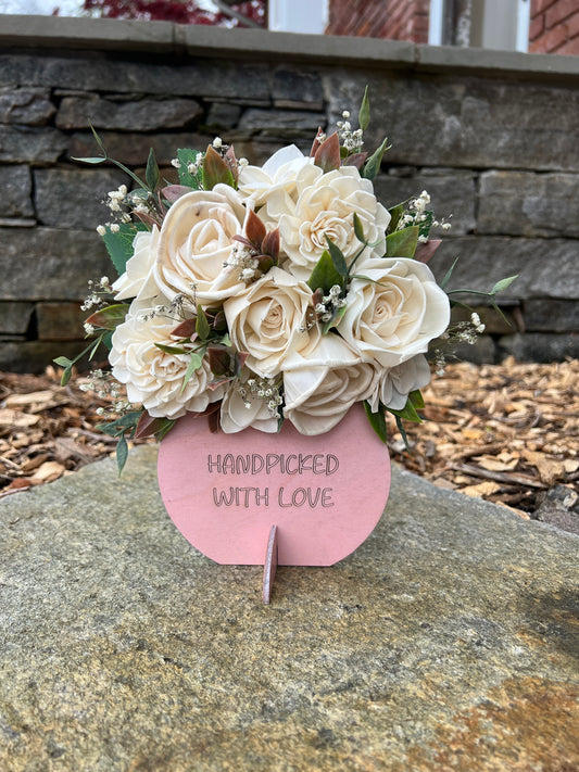 "Handpicked With Love" Wood Flower DIY Craft Kit