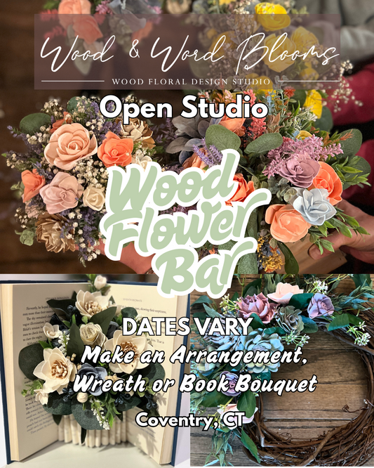 Wood flower diy workshop in coventry ct